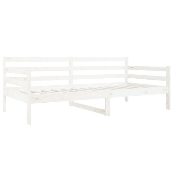 Sofá-cama sem colchão 90x190 cm madeira de pinho maciça branco M 5