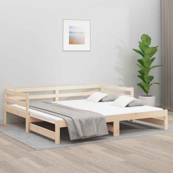 Sofá cama extraíble madera maciza de pino 2x(90x190) cm D