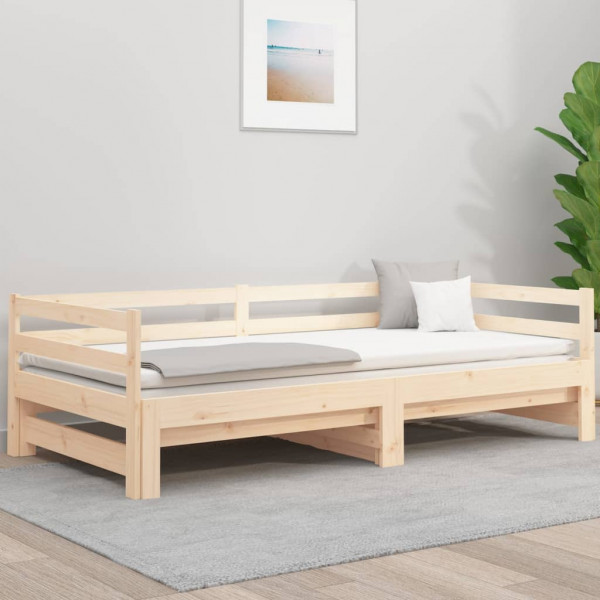 Sofá cama extraíble madera maciza de pino 2x(90x190) cm M 4