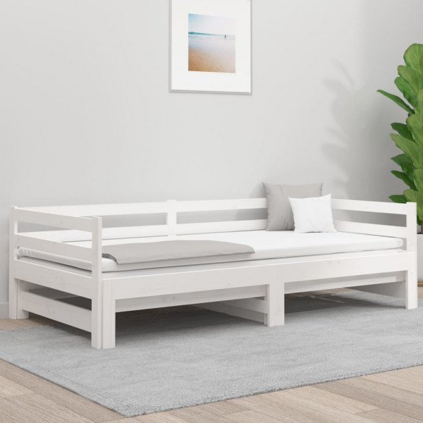 Estrutura sofá-cama de puxar sem colchão 80x200 cm branco M 4