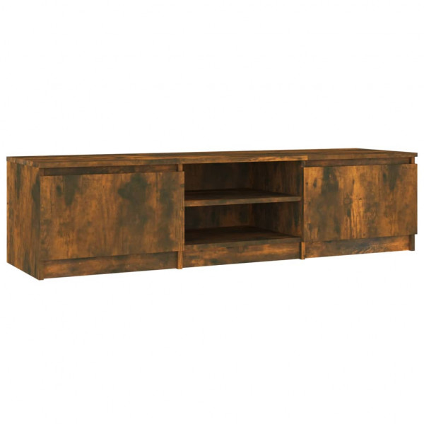 Mueble para TV madera contrachapada roble ahumado 140x40x35.5cm M 2