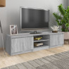 Mueble de TV madera contrachapada gris Sonoma 140x40x35.5 cm 2