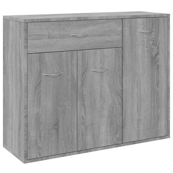 Aparador de madera contrachapada gris Sonoma 88x30x70 cm M 2