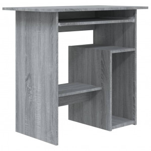 Escritorio de madera contrachapada gris Sonoma 80x45x74 cm H