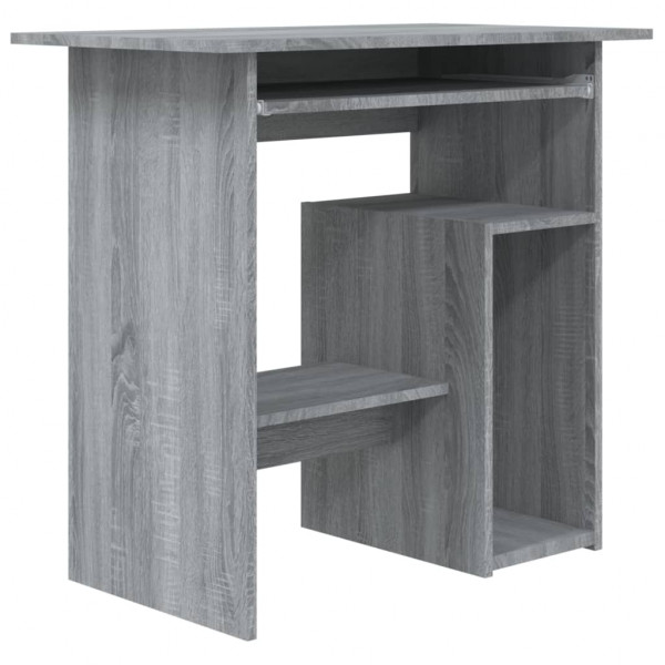 Escritorio de madera contrachapada gris Sonoma 80x45x74 cm M 2