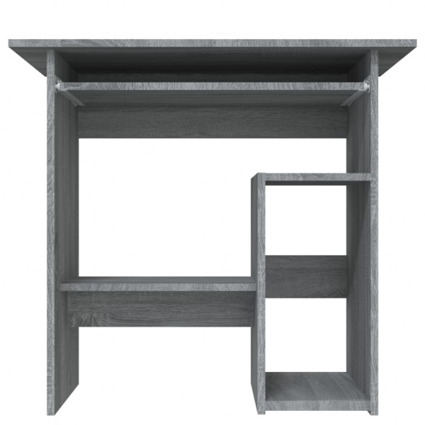 Escritorio de madera contrachapada gris Sonoma 80x45x74 cm M 5