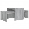 Set mesa de centro madera contrachapada gris Sonoma 100x48x40cm 2