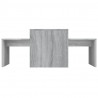 Set mesa de centro madera contrachapada gris Sonoma 100x48x40cm 4