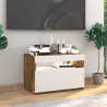 Mueble de TV con luces LED color roble ahumado 60x35x40 cm 5