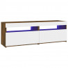Muebles de TV con luces LED 2 uds roble ahumado 60x35x40 cm 2