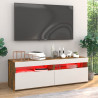 Muebles de TV con luces LED 2 uds roble ahumado 60x35x40 cm 4