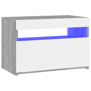 Mueble de TV con luces LED gris Sonoma 60x35x40 cm H