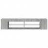 Mueble de TV con luces LED gris Sonoma 135x39x30 cm 4