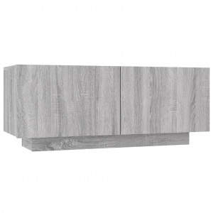 Mueble de TV madera contrachapada gris Sonoma 100x35x40 cm H