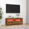 Mueble de TV con luces LED roble ahumado 100x35x40 cm 3