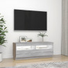 Móvel de TV com luzes LED 100x35x40 cm sonoma cinzento 5