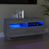Mueble de TV con luces LED gris Sonoma 80x35x40 cm 1