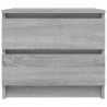 Mesita de noche madera contrachapada gris Sonoma 50x39x43.5 cm 3