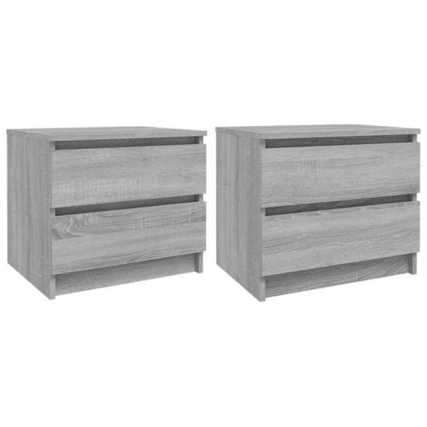Mesa cabeceira 2pcs 50x39x43.5cm derivados madeira cinza sonoma M 2