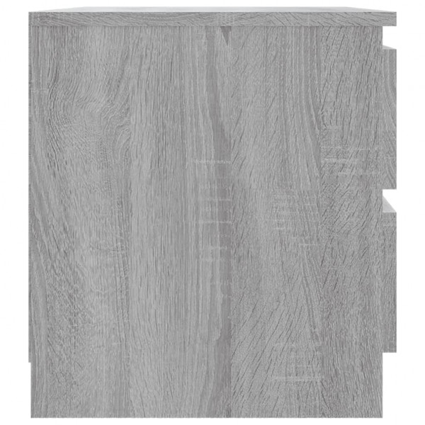 Mesitas de noche 2 uds contrachapado gris Sonoma 50x39x43.5 cm M 5
