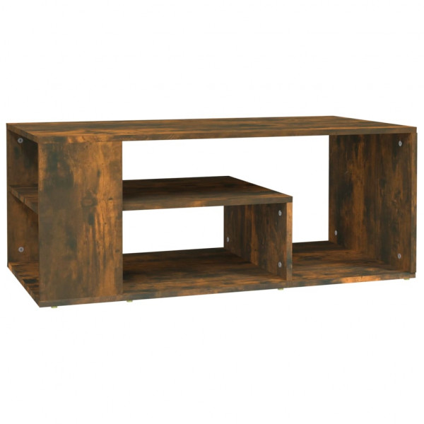 Mesa de centro madera contrachapada roble ahumado 100x50x40 cm M 2