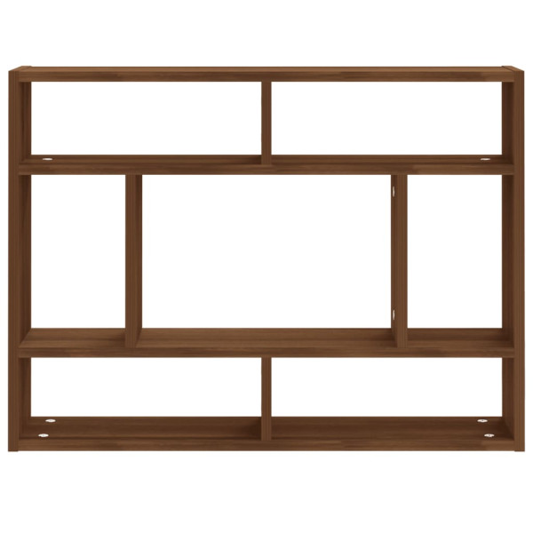 Estantería de pared contrachapada roble marrón 75x16x55 cm M 3