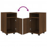 Armario auxiliar con ruedas contrachapado roble 33x38x60 cm 5