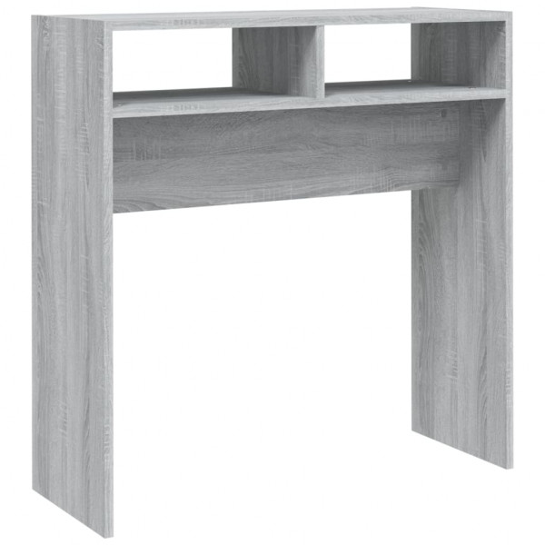 Mesa consola madera contrachapada gris Sonoma 78x30x80 cm M 2