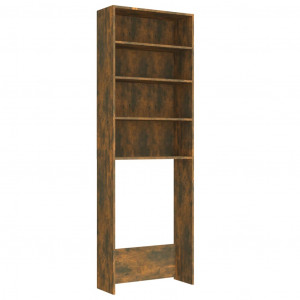 Armário máquina lavar roupa 64x24x190 cm carvalho fumado H