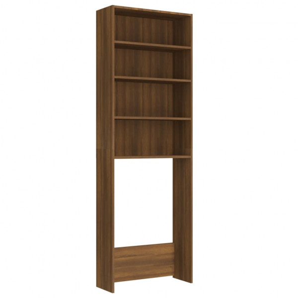 Armário máquina lavar roupa 64x24x190 cm cor carvalho castanho M 2