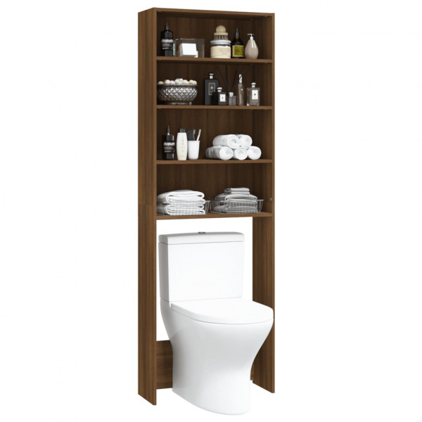 Armário máquina lavar roupa 64x24x190 cm cor carvalho castanho M 4