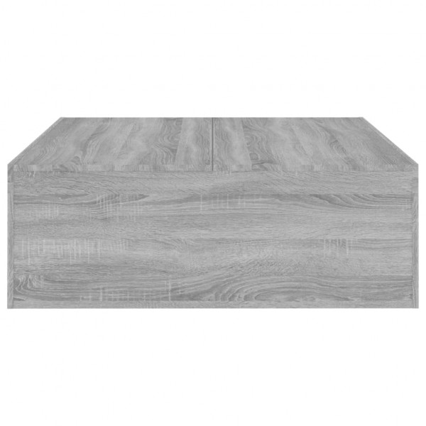 Mesa de centro madera contrachapada gris Sonoma 100x100x35 cm M 4