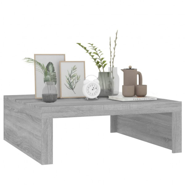 Mesa de centro madera contrachapada gris Sonoma 100x100x35 cm M 5