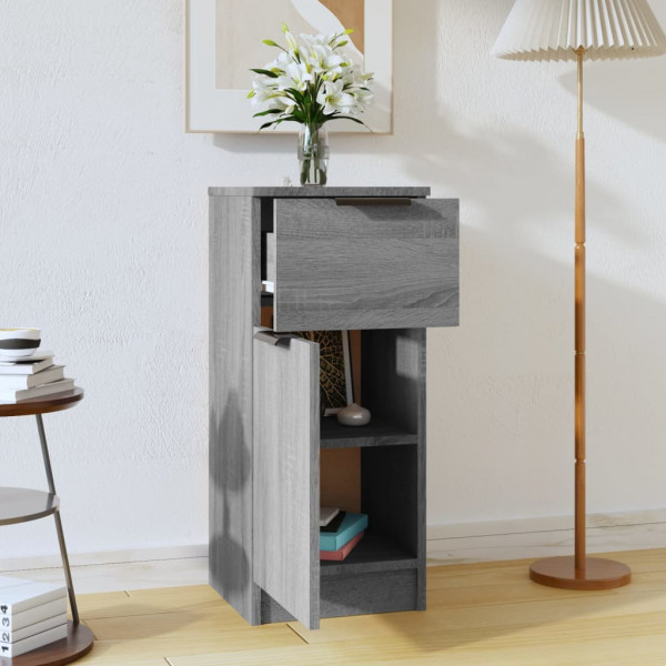 Aparador de madera contrachapada gris Sonoma 30x30x70 cm M 3