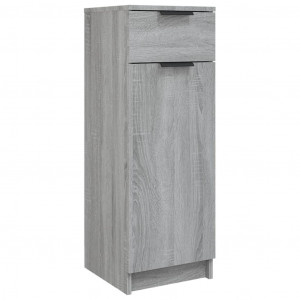 Armario de baño madera contrachapada gris Sonoma 32x34x90 cm H