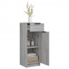 Armario de baño madera contrachapada gris Sonoma 32x34x90 cm 5