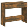 Mesa consola madera contrachapada roble ahumado 90x36x75 cm 2