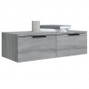 Armario de pared madera contrachapada gris Sonoma 68x30x20 cm 4