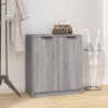Mueble zapatero de madera contrachapada gris Sonoma 59x35x70 cm 1