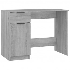 Escritorio de madera contrachapada gris Sonoma 100x50x75 cm H