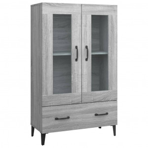 Aparador alto de madera contrachapada gris Sonoma 70x31x115 cm H