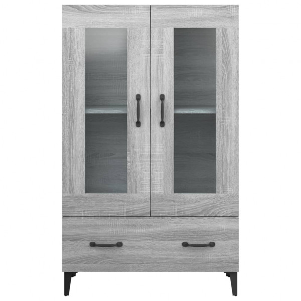 Aparador alto de compensado cinza Sonoma 70x31x115 cm M 5