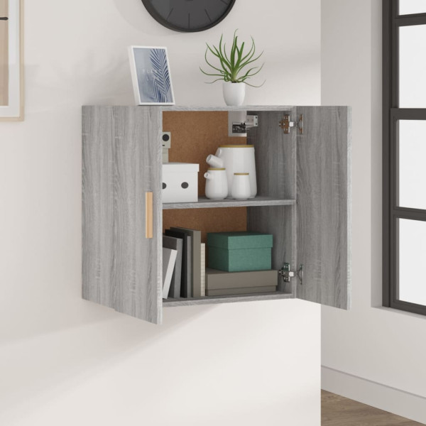 Armario de pared madera contrachapada gris Sonoma 60x30x60 cm M 3