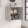 Armario de pared madera contrachapada gris Sonoma 60x30x60 cm 3
