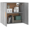 Armario de pared madera contrachapada gris Sonoma 60x30x60 cm 4