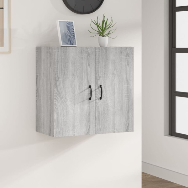 Armario de pared madera contrachapada gris Sonoma 60x31x60 cm D