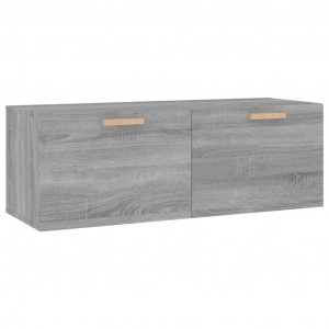 Armario pared madera contrachapada gris Sonoma 100x36.5x35 cm H