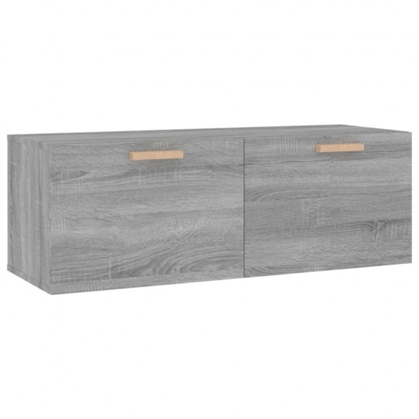 Armario pared madera contrachapada gris Sonoma 100x36.5x35 cm M 2