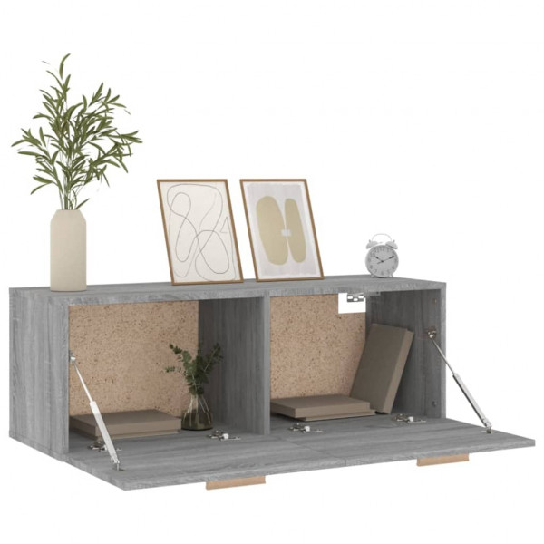 Armario pared madera contrachapada gris Sonoma 100x36.5x35 cm M 4