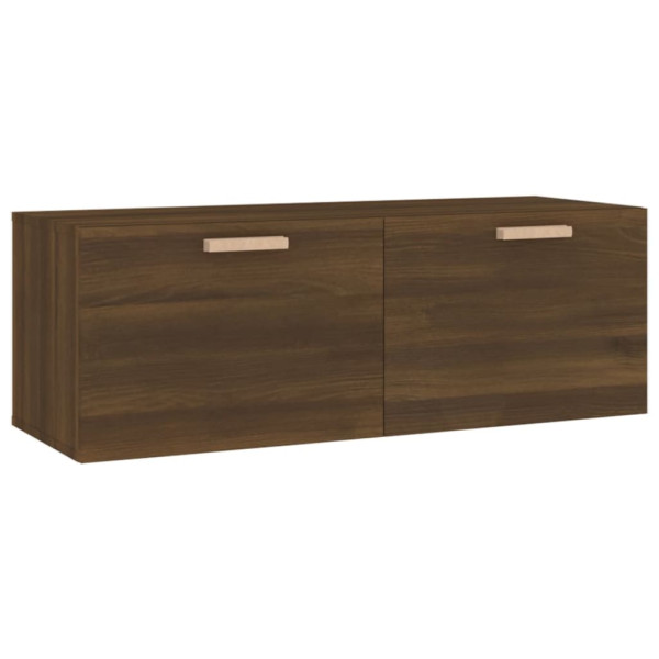 Armario pared madera contrachapada marrón roble 100x36.5x35 cm M 2